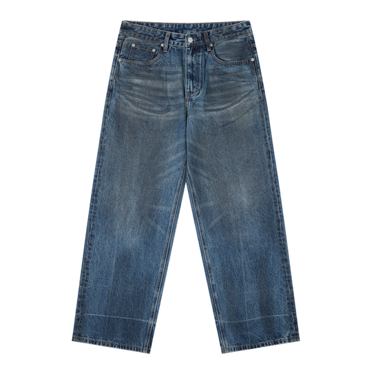 KELLYK VINTAGE WASH DIRTY DENIM JEANS