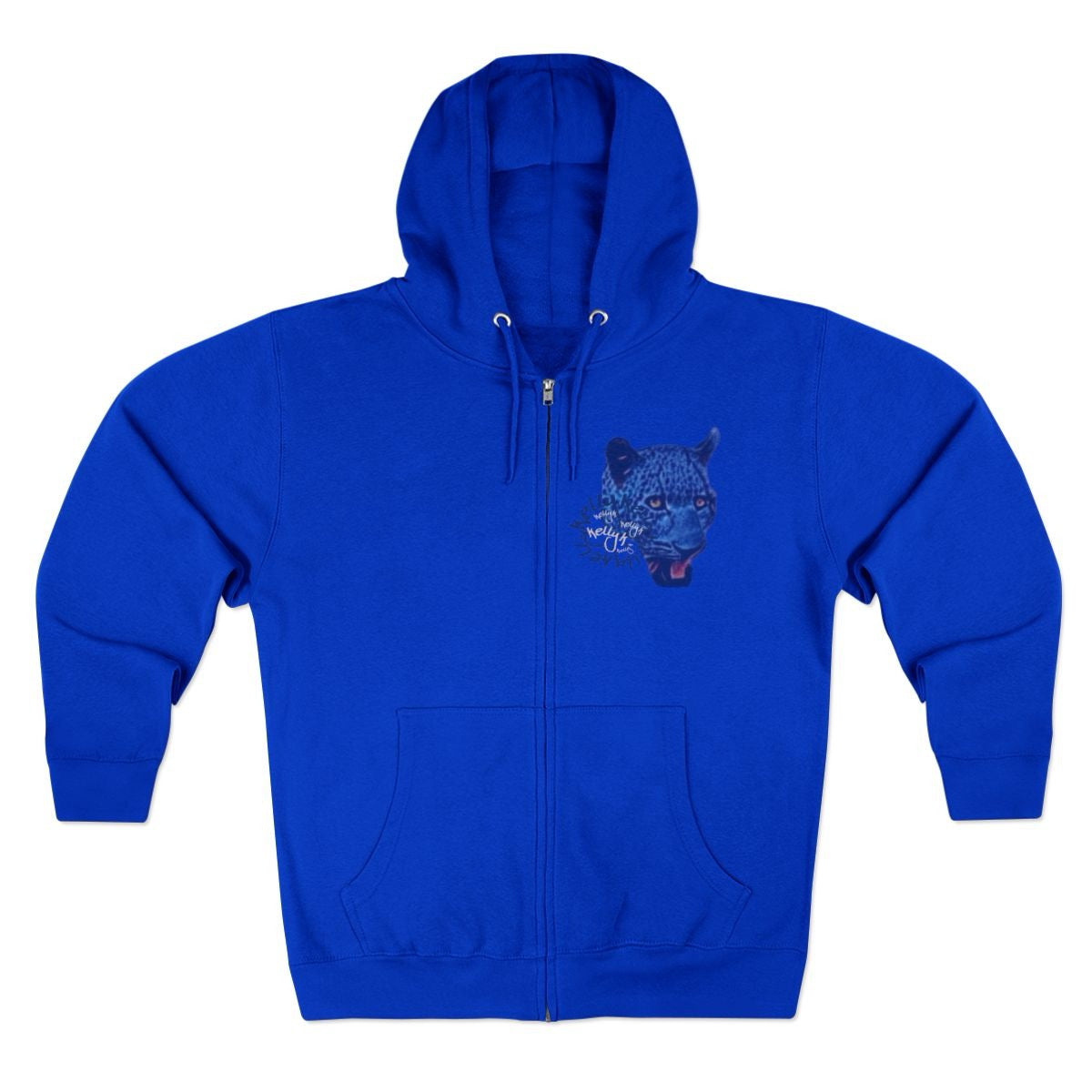 KELLYK 'BLUE LEOPARD' ZIP-UP HOODIE