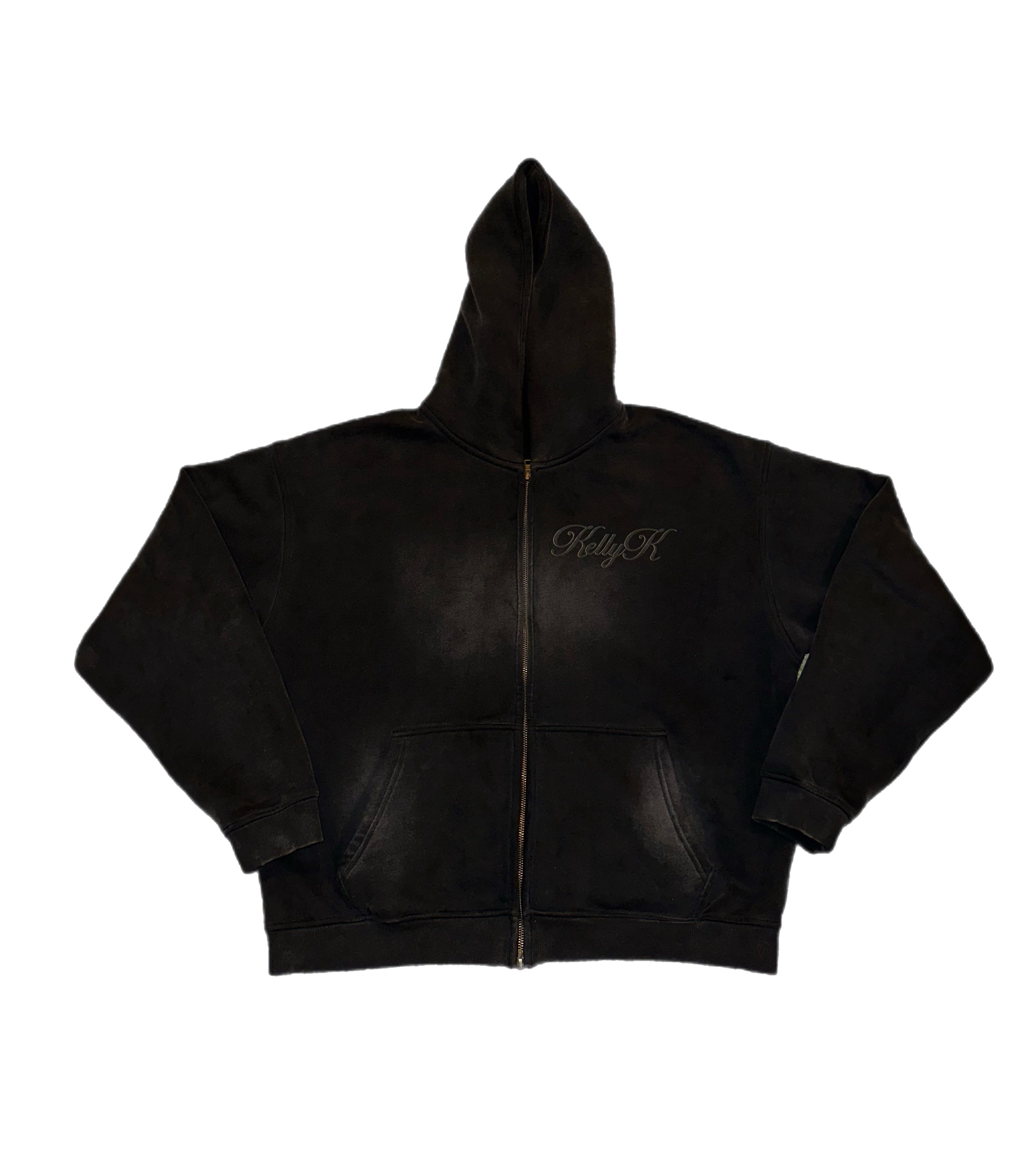 KELLYK 'MIDNIGHT BLACK' DOUBLE ZIPPER HOODIE – KellyK